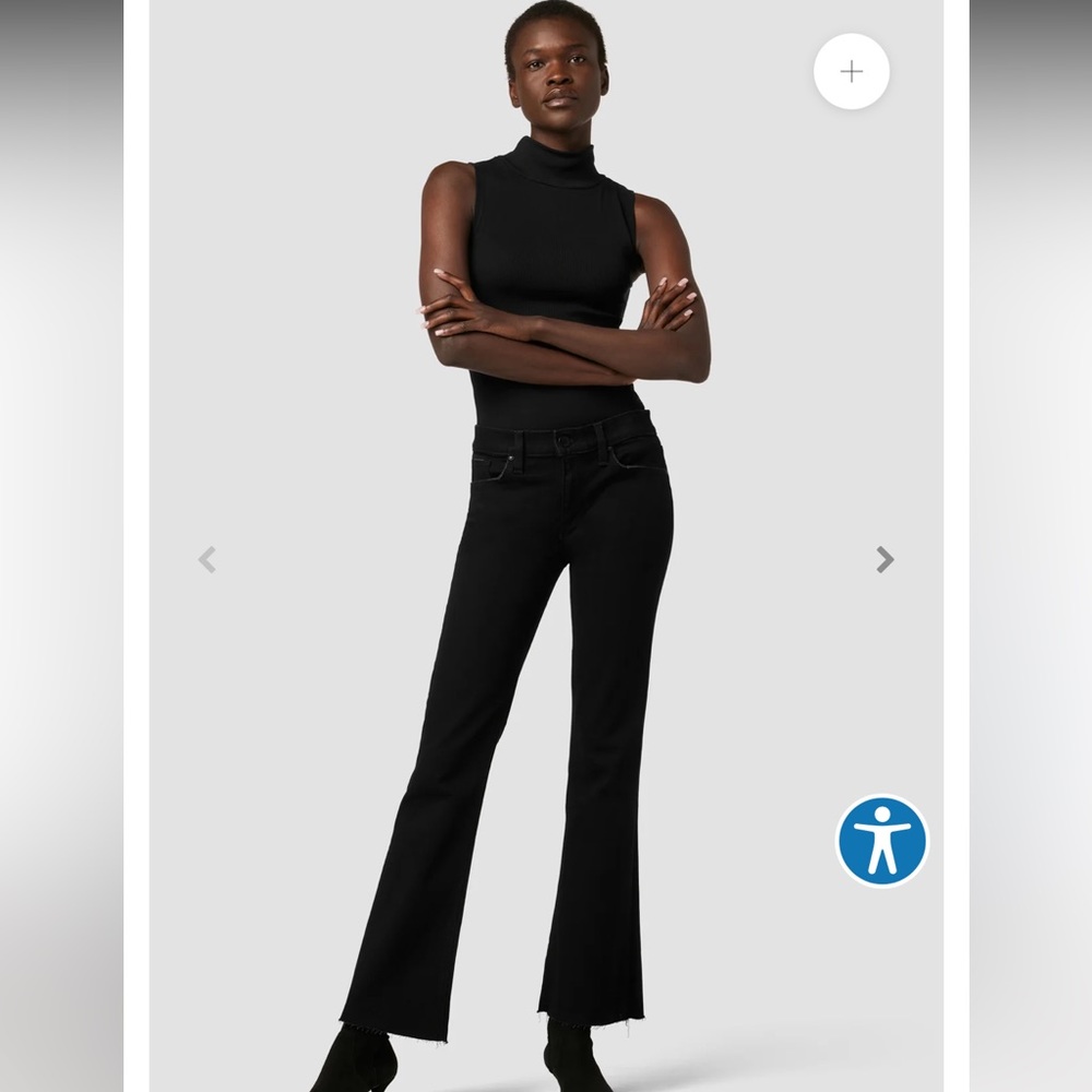 Hudson Beth Mid-Rise Baby Bootcut Jean - black